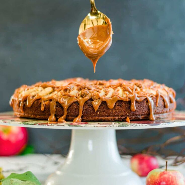 Spiced apple streusel coffee cake
