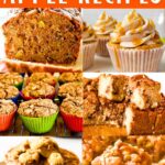 A collage of apple recipes, with the text overlay 25 sweet and savory apple recipes