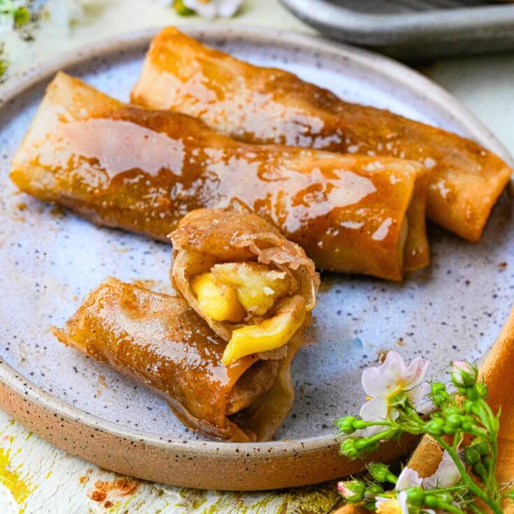 Turon with lemongrass spiced caramel