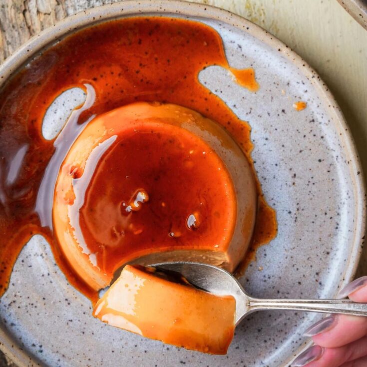 Vegan pumpkin flan