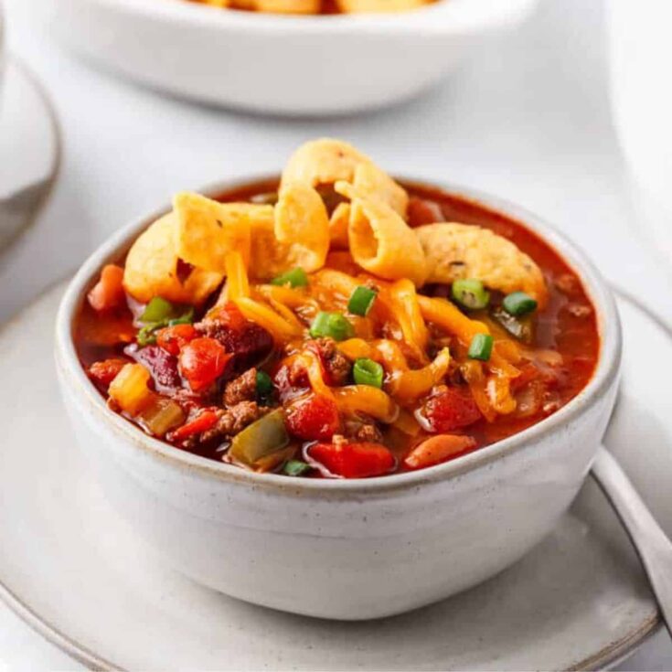 A bowl of Wendy's beef chili copycat