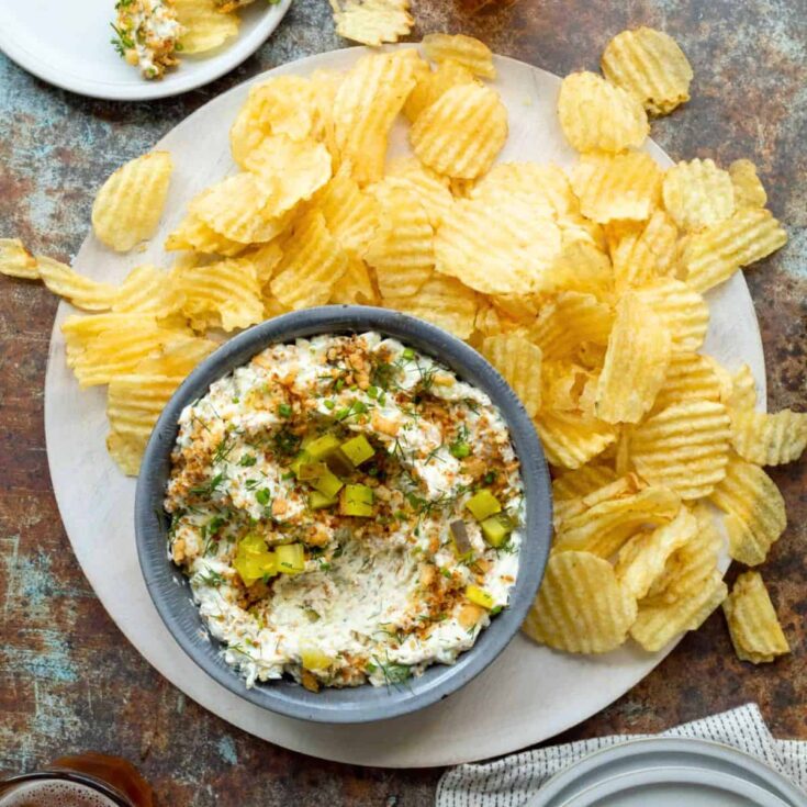 Creamy fried dill pickles