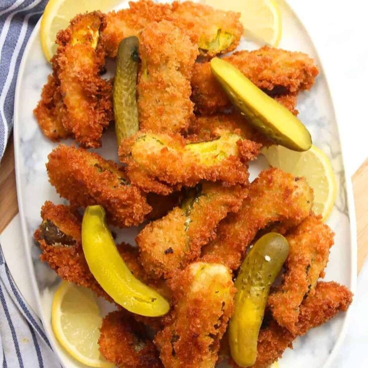 Deep fried dill pickles
