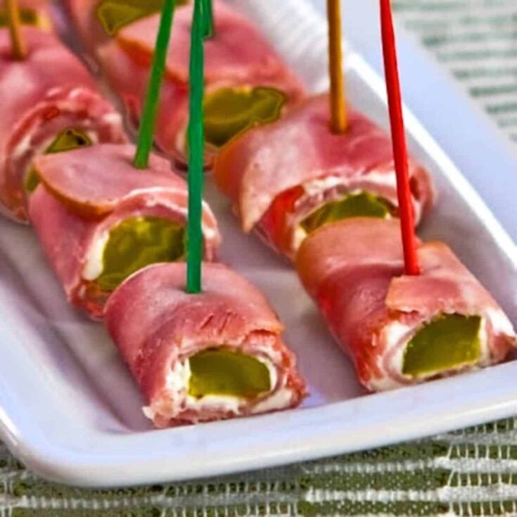 Ham and pickle roll ups
