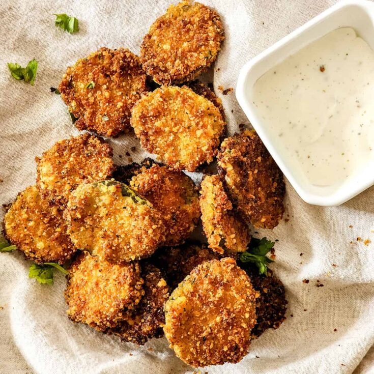 Parmesan fried pickles, made after reading these pickle recipes