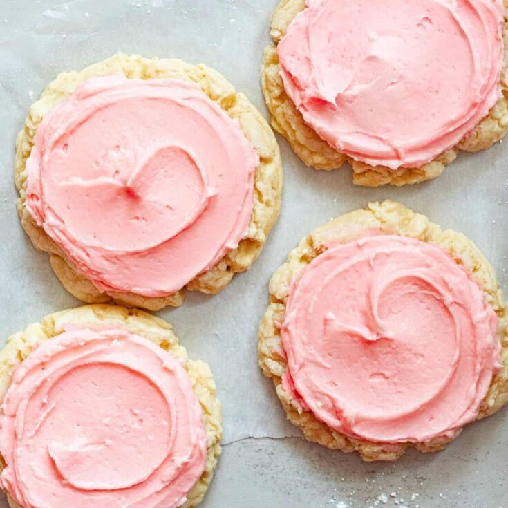 Crumbl sugar pink cookies