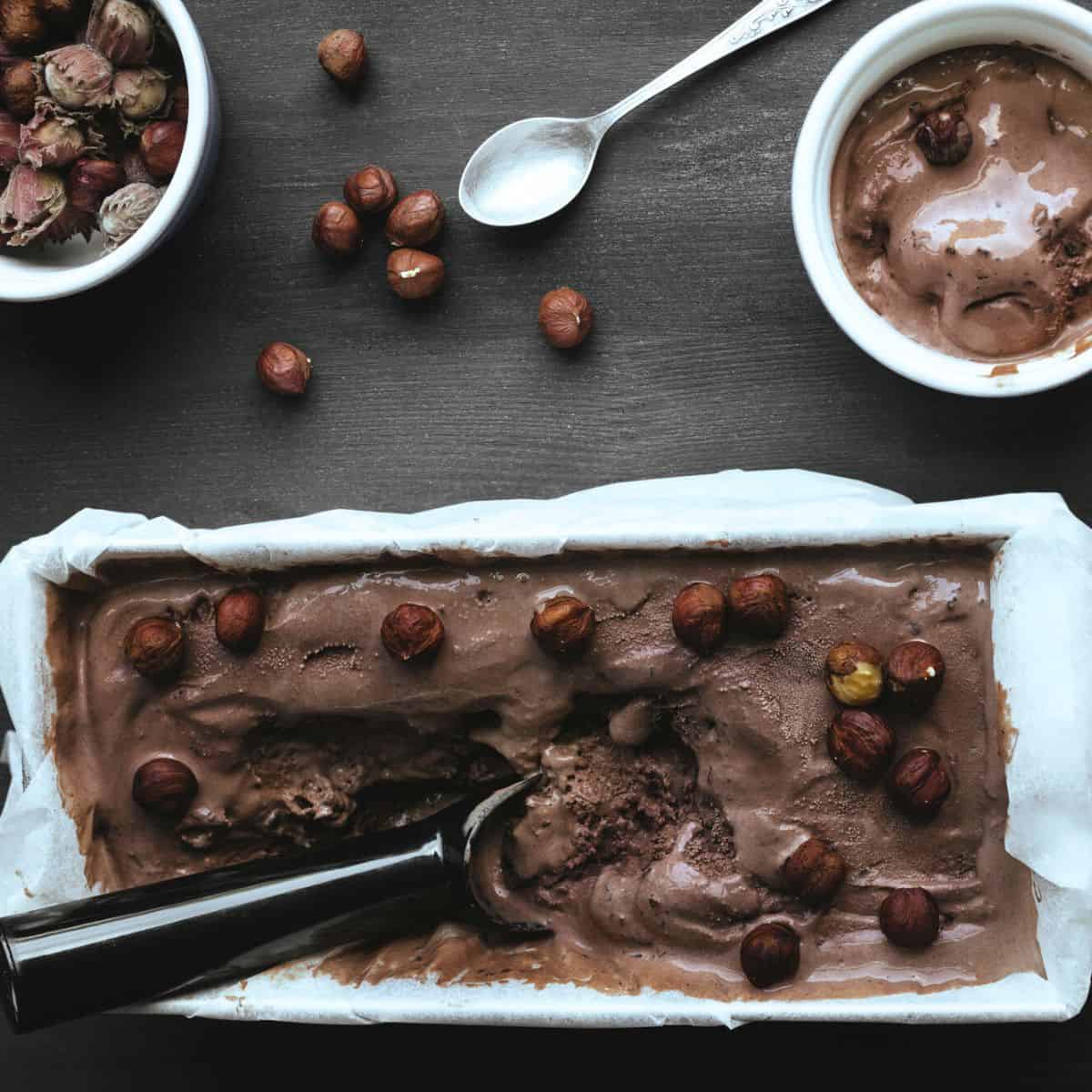 Chocolate ice cream with nuts, made after reading these home made ice cream recipes