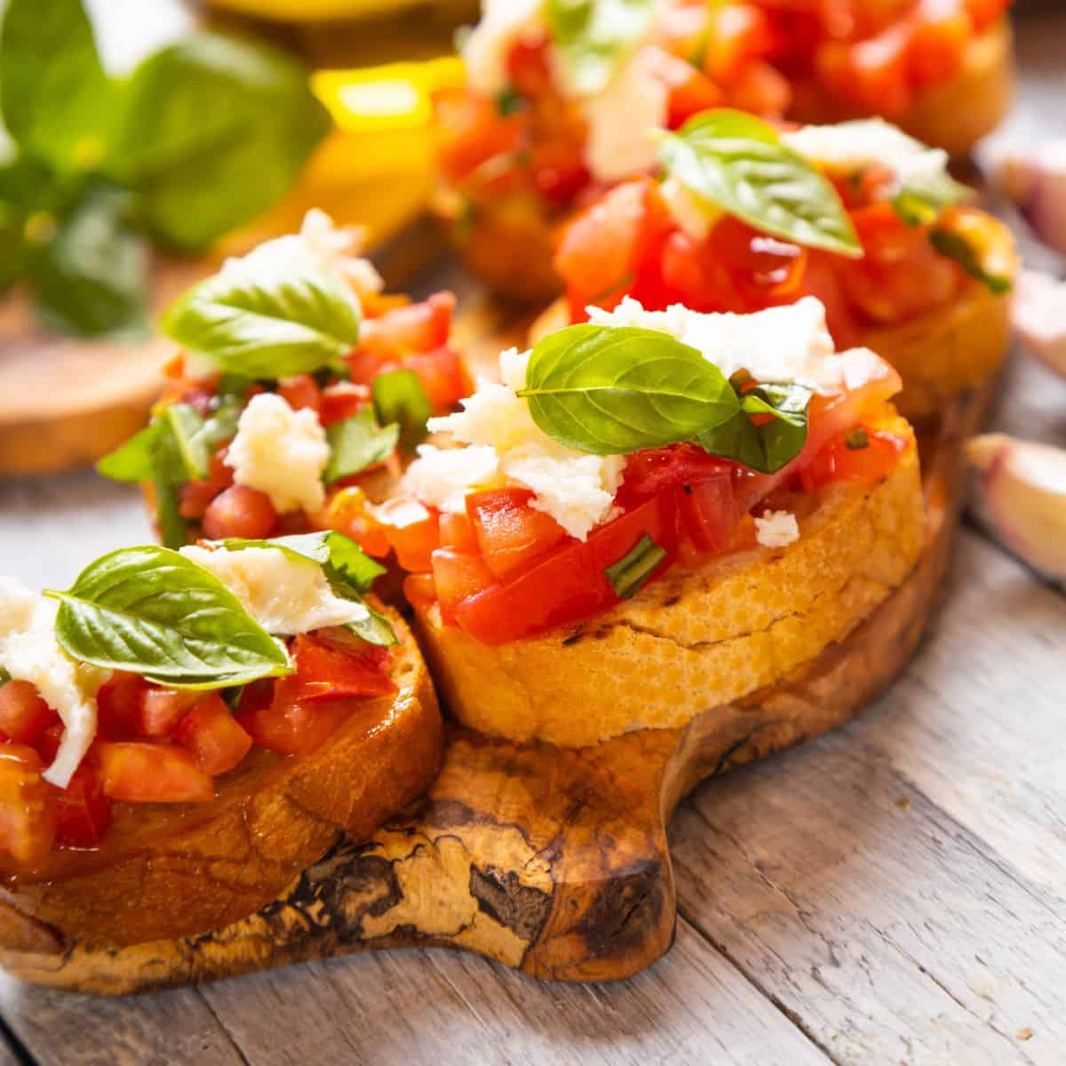 Classic bruschetta made after reading these summer appetizers