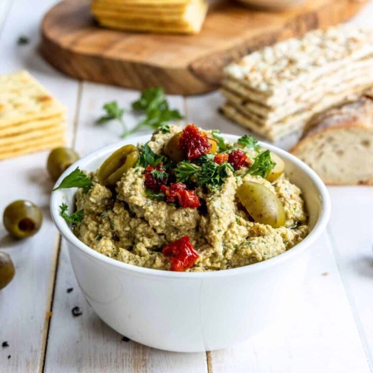 Green and black olive tapenade