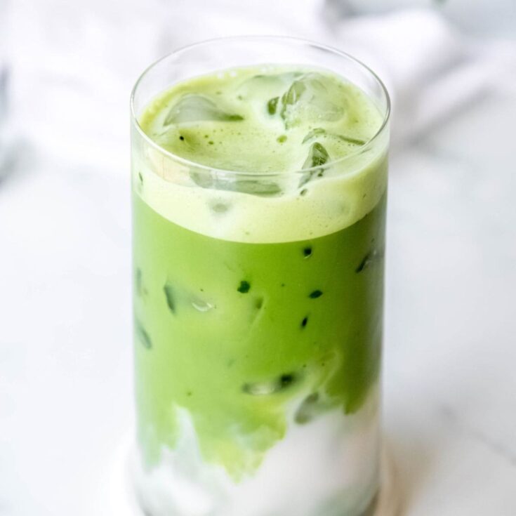 Iced matcha latte