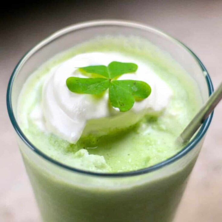 Naturally colored shamrock shake