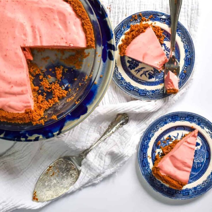 Pink Jello pie, made after reading these pink party food ideas