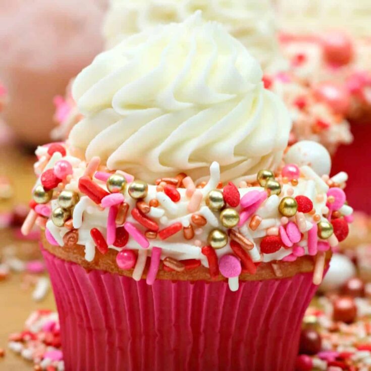 Pink velvet cupcakes