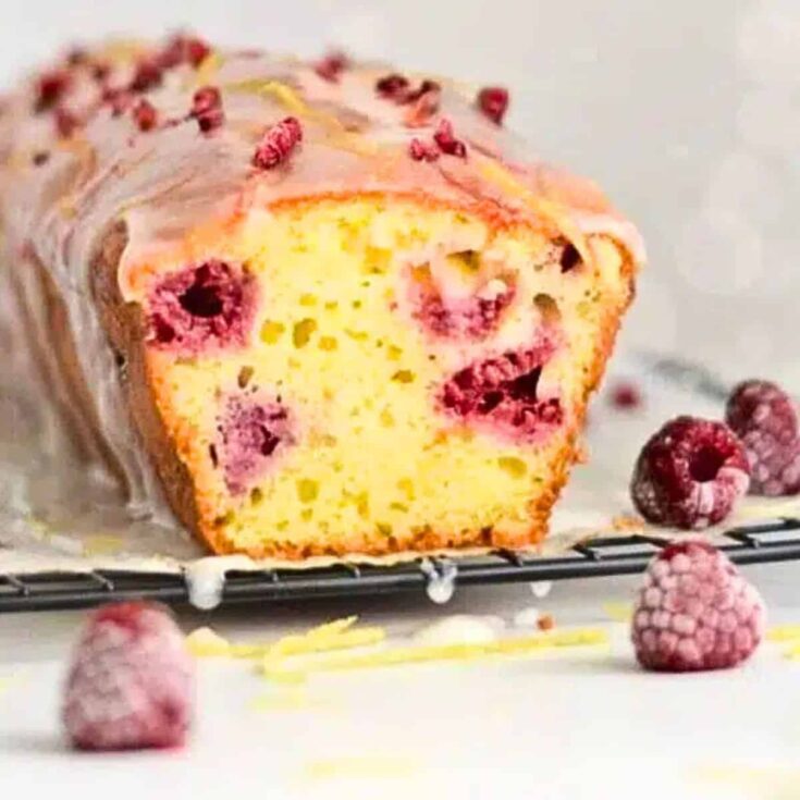 Raspberry lemon loaf cake, made after reading these pink party food ideas