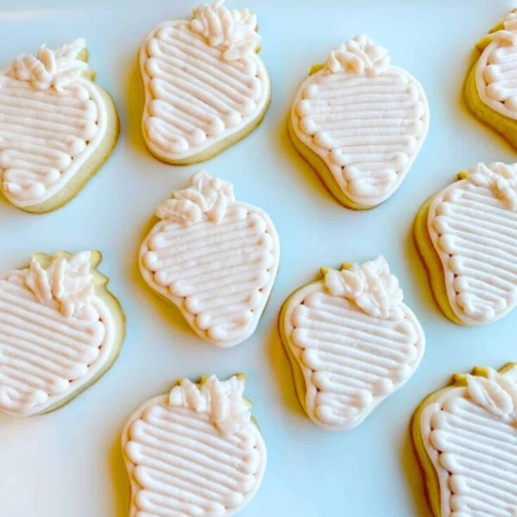 Roll out strawberry sugar cookies