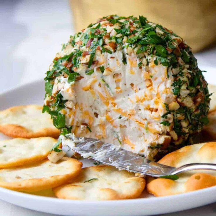 Cheese ball with herbs and spices