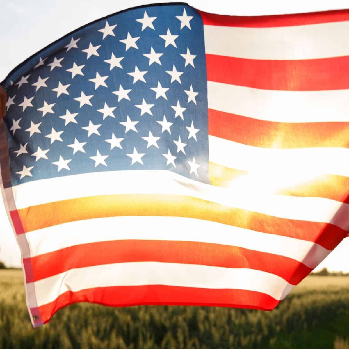 An American flag raised; 4th of July would you rather questions