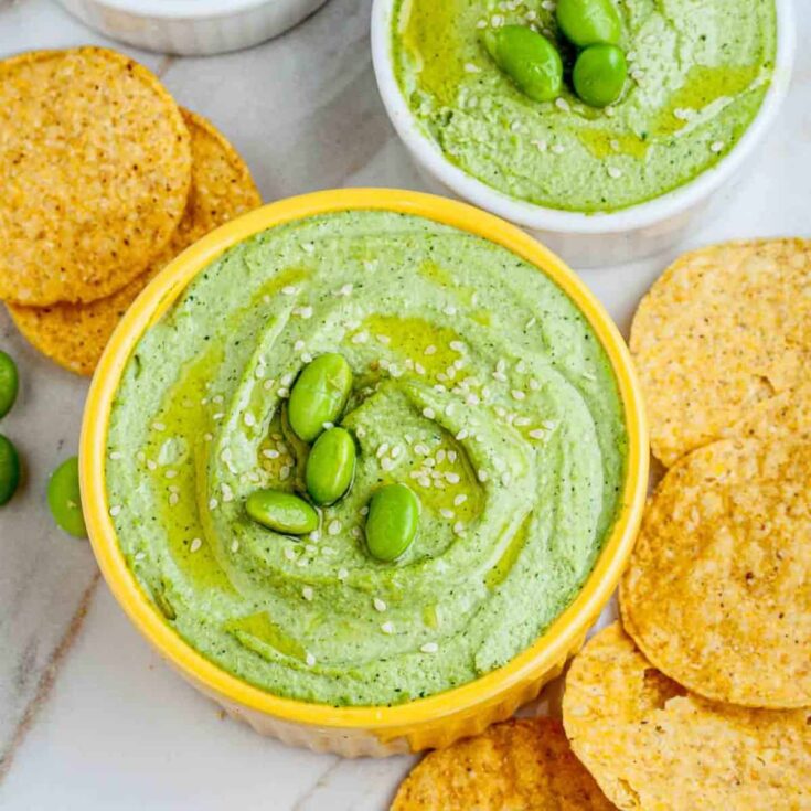 Edamame hummus green appetizers