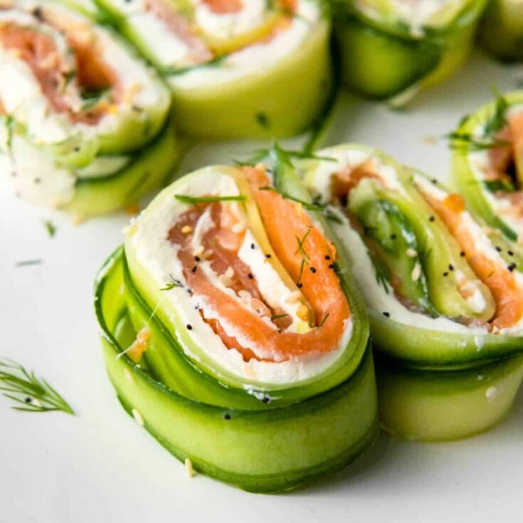 Everything Bagel cucumber rolls