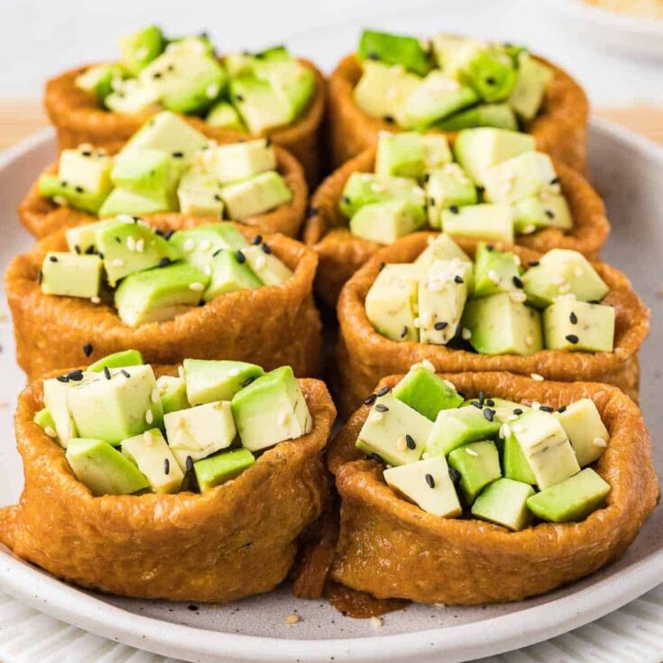 Inari avocado roll green appetizers