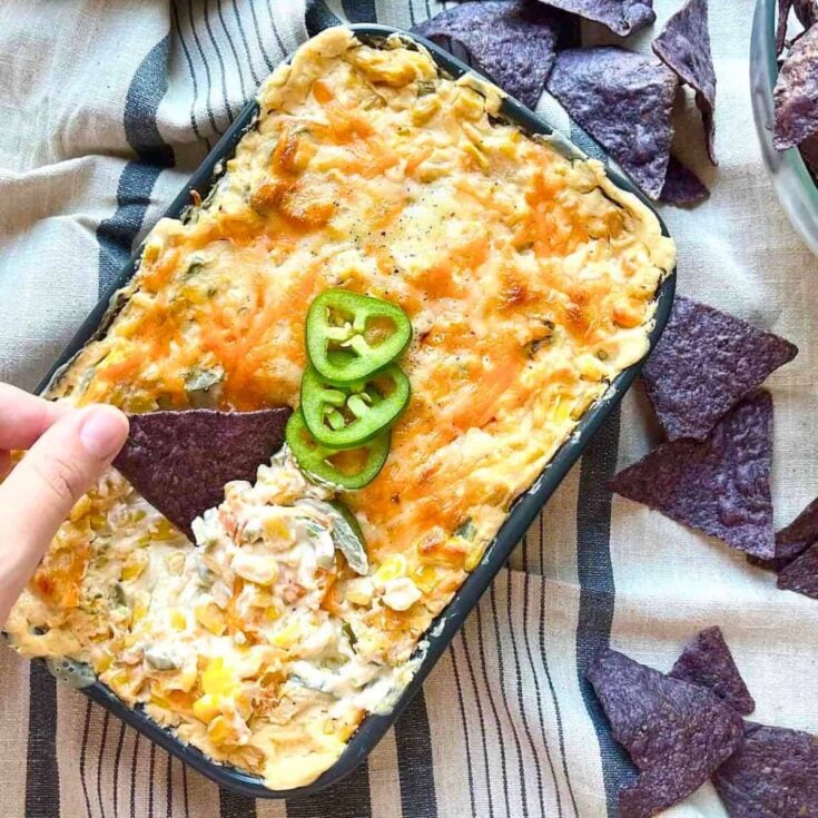 Jalapeno corn dip appetizer