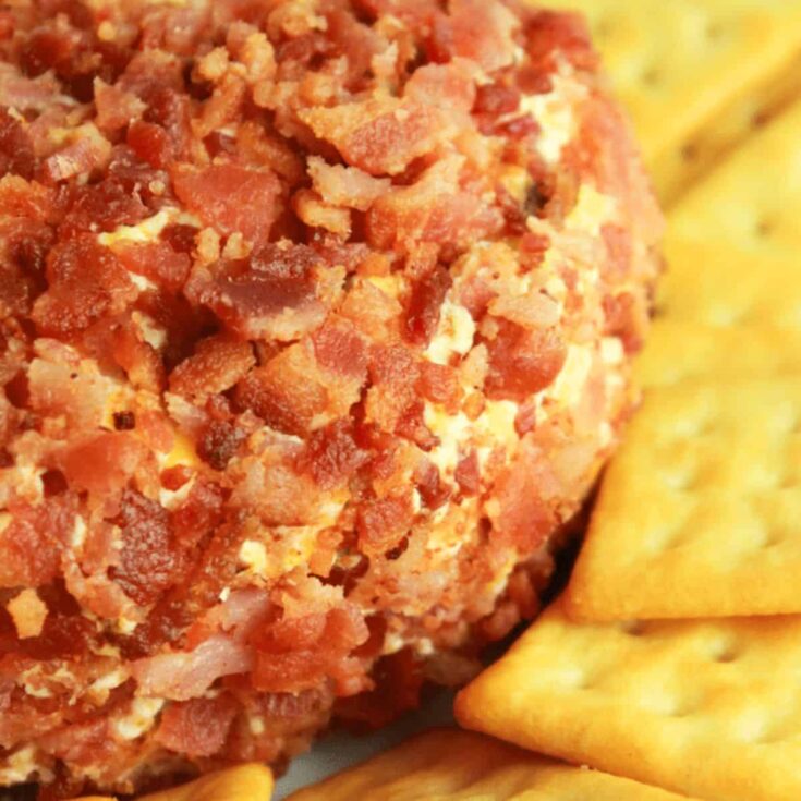 Jalapeno popper cheese ball with bacon