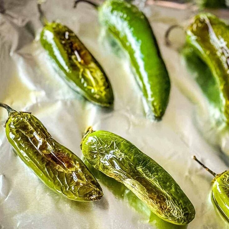 Roasted jalapenos