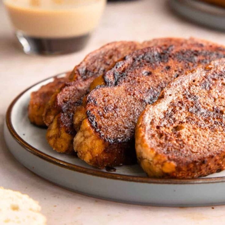 Baileys French toast on a plate