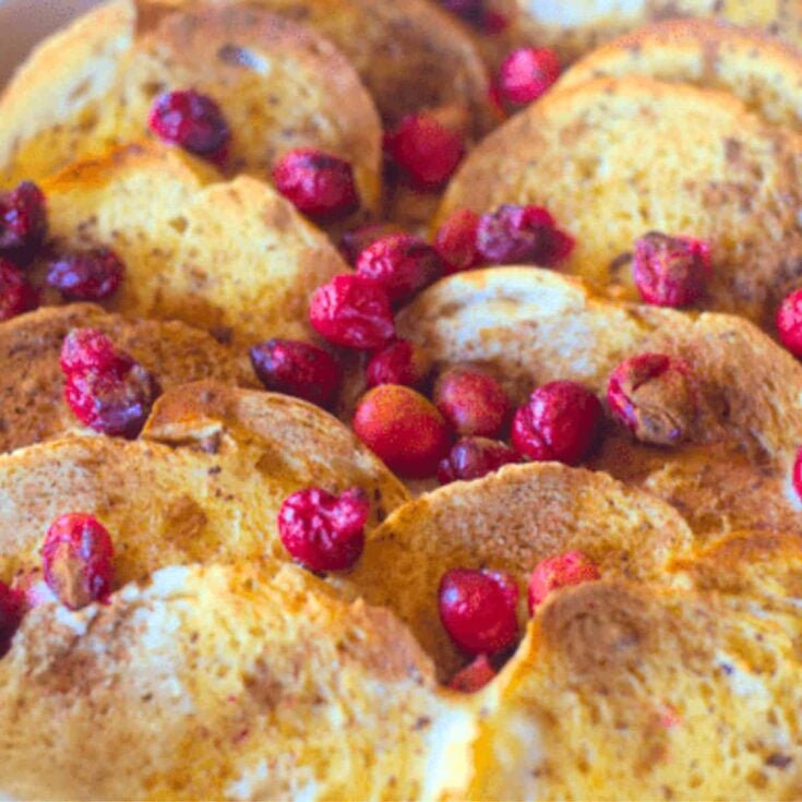 Cinnamon cranberry overnight French toast