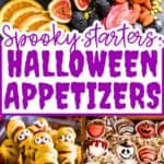 A collage of Halloween appetizers