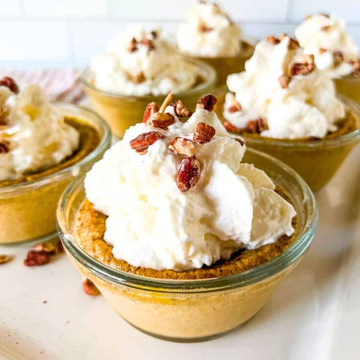 Pumpkin custard dessert, made after reading these Fall dinner party
