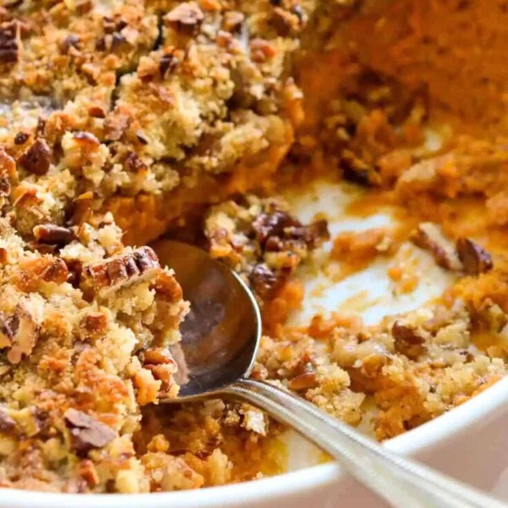 Sweet potato casserole side, made after reading these Fall dinner party